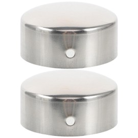 OSALADI 2pcs Round Handrail End Plug Caps for Holes, Stainless Fencing Staircase Steps Hand Rail End Cover Handrail Fittings for Handrail