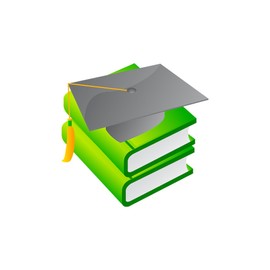 CafePress School Book Graduation Cap Memory Keepsake Jewelry Box, 5"x5"x3.75"