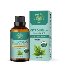 Carno Calm Citronella ätherisches Öl 30 ml | für Diffusor | Für Körper | Für die Haut | 100% rein natürlich | Wasserdampfdestilliert | Therapeutischer Grad 1 fl oz