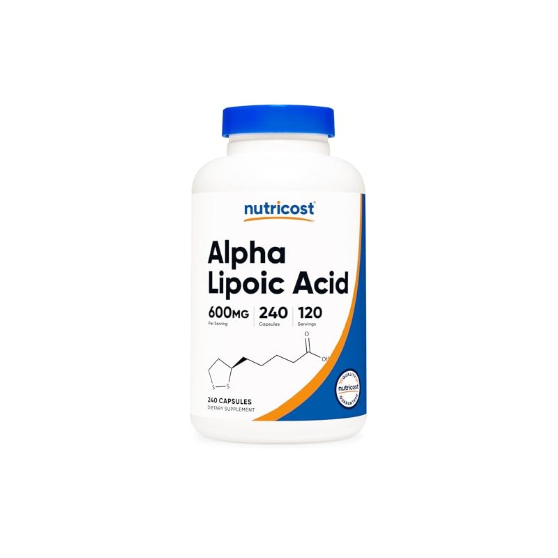 Nutricost Alpha Lipoic Acid 600mg - 240 Vegetarian Capsules