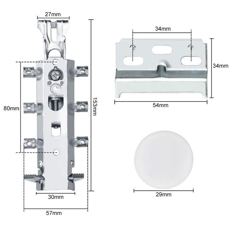 Favengo 2 Pcs Concealed Cabinet Hanger Universal Cupboard Wall Brackets