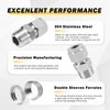 Metalwork 304 Stainless Steel Metric Compression Tube Fitting Male Connector