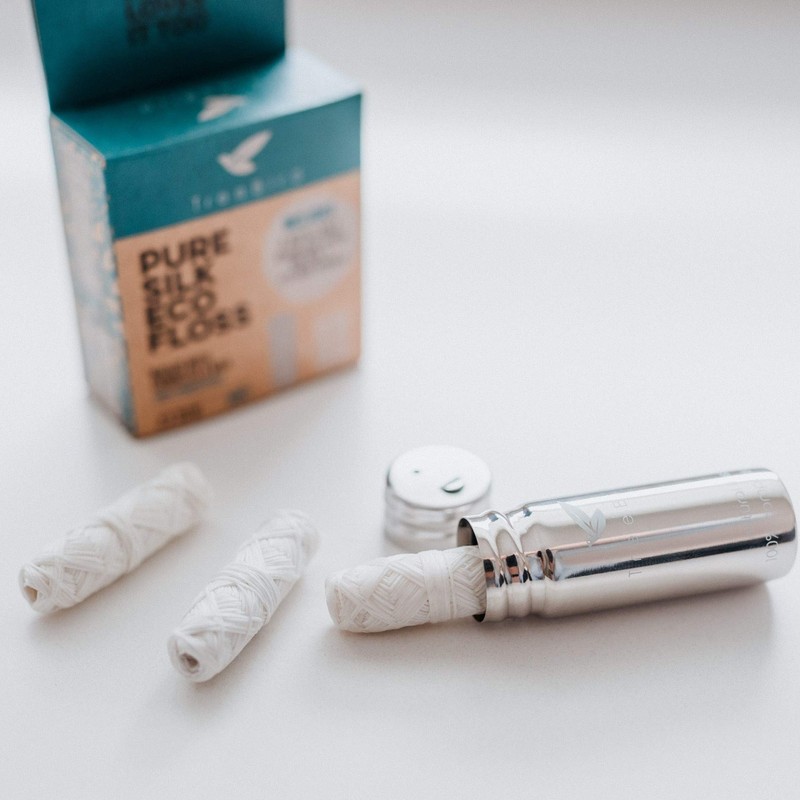 TreeBird Pure Silk Eco Floss Kit - Refillable Floss Dispenser