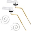 Hibbent 2-Pack Universal Side/Angle Mount Toilet Handle, Brass Toilet Tank