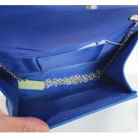 Leah Ward Women's Clutch Bag Wedding Evening Wedding Clutch Bag Prom Night Out 2121 (Royal Blue)