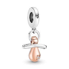 Ouroyea The pacifier Dangle Charm 925 Sterling Silver Pendant,Jewelry Beads Gifts for Women Bracelet&Necklace
