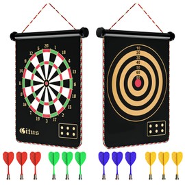 Gitus Magnetic Dart Board Indoor Outdoor Games for Kids with 12 Darts, Gifts for Teenage Boys Teen Boys Gifts Ideas Toys Gifts for 8 9 10 11 12 13 Year Old Boy Game Room Decor