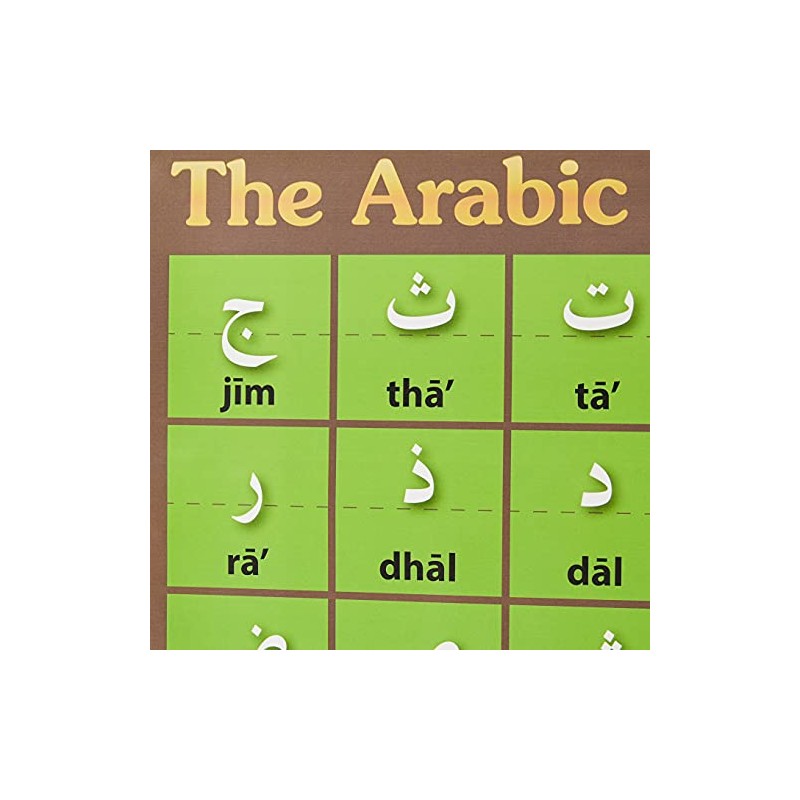 Sumbox Arabic Alphabet Educational Language Poster, 2047, Kids Room