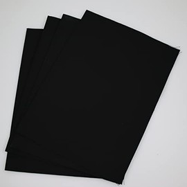 KCS 4/6 pc of 12" x 18" 16CT Counted Cotton Aida Cloth Cross Stitch Fabric (4 pc, Black)