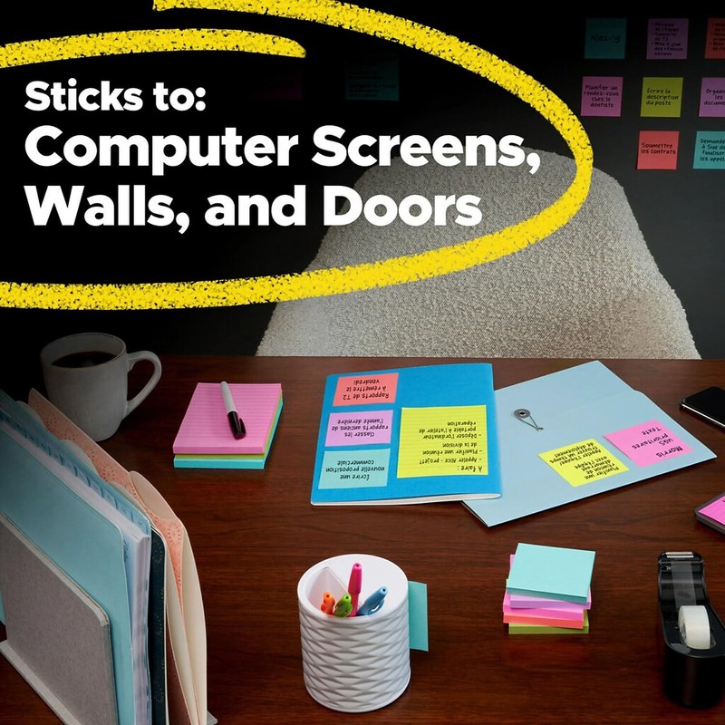 MMM6603SSUC - Jewel Pop Post-it Super Sticky Notes