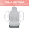 Carbella Plush Sherpa Fleece, 2 Pack Gray Seat Cover for