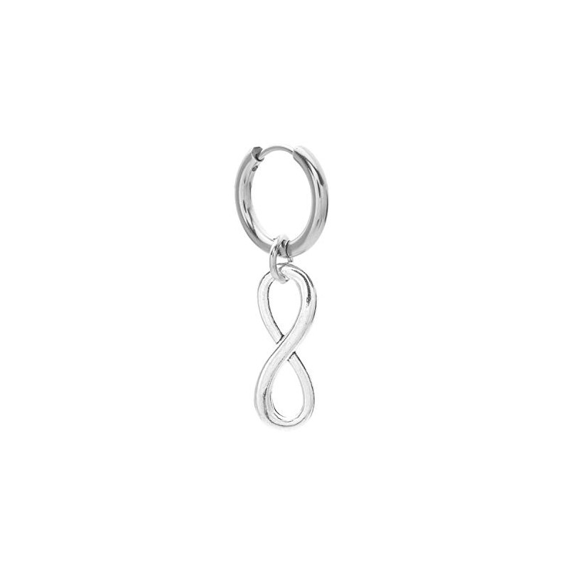 BTS Pierced Earrings, Unisex, Surgical Stainless Steel, Single Ear ∞,