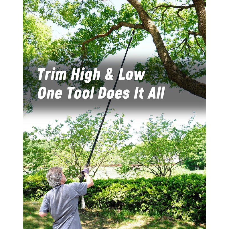 BlumeTrec 14.5FT Pole Saw with Adjustable Length for Tree Trimming,