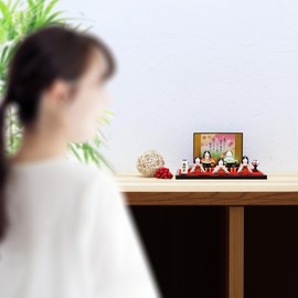 Osaka Choseido Hina Doll, Compact, Mini, Hinamatsuri, Ceramic, Decorative Black Table Decoration