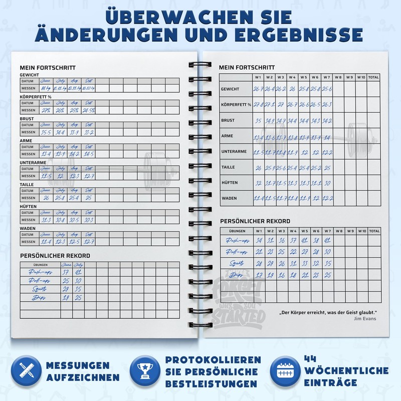 Fitness Log Book - Training Planner - A5 Size Black