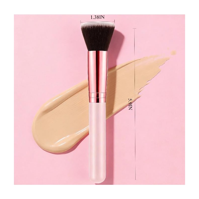 2Pcs Flat Top Foundation Brush Set- Multi Brush For Contour,