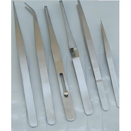 PARUU 6 Pc Tweezers Set Hobby Craft Jewelry Watch Repair Beading ST94