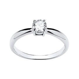 925 Sterling Silver 0.50ct CZ Solitaire Engagement Ring size J - U (S)