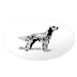 CafePress English Setter Sticker Oval Car Bumper Sticker