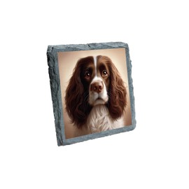 Springer Spaniel Dog Slate Coaster, Animal Lover Gift, Stone Coaster, Home Decor, Unique Pet Gift (slco-kf25-265)
