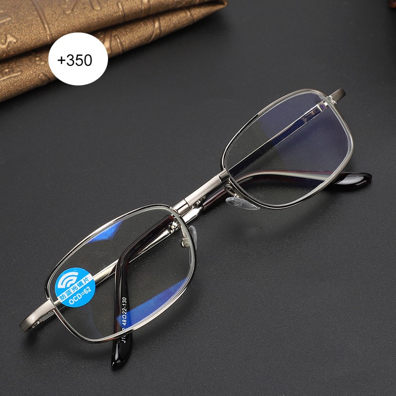 Folding Metal Anti Blue Rays Presbyopic Glasses Visual Fatigue Relief