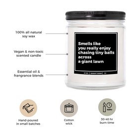 You Nique Designs Funny Golf 9 Oz Candle, Golf Themed Surprise for Golf Lovers, Fun Golf Gifts, Unique Cool Golf Gifts, Golf Presents, Funny Golf Candle Ideas (Eucalyptus & Spearmint)