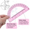 Zonon 2 Pcs 6 Inch Plastic Protractor Math Protractors 180