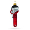 Adjustable Red Wrench Blown Glass Christmas Ornament