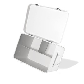 GLOCHYRA Seed Storage Box - Seed Packet Storage Organizer Garden Seed Container with dividers Completes with 10 Seed Envelopes, 10 Plant Labels (Ivory)