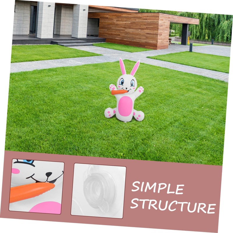 MERRYHAPY Giant Inflatable Easter Bunny Statue for Yard Decorations Easy
