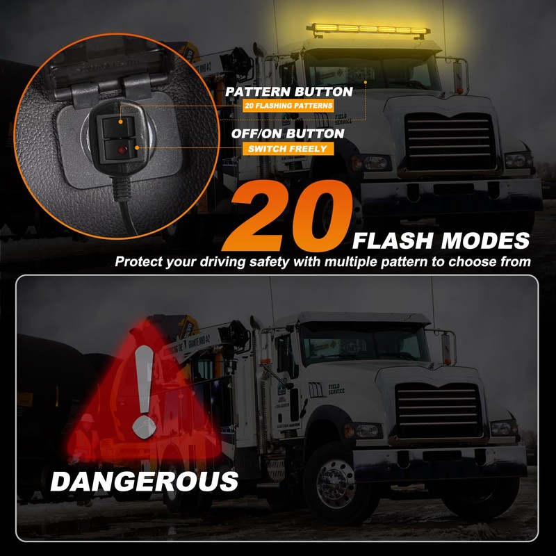 ASPL 26inch 126 LED Emergency Rooftop Strobe Lights Bar w/Controller