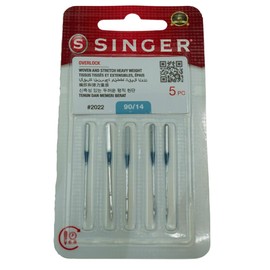 Singer Generic 5 agujas originales tipo cromo 2022 para Singer Overlock Serger tamaño 90/14