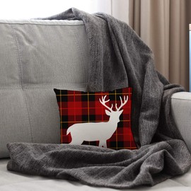 Kithomer Autumn Decor Fall Pumpkin Leaves Throw Pillow Cover Thanksgiving Quotes Decorations Cotton Linen Pillow Cases 18x18 inch,Thanksgiving Gifts Set of 4