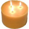 Pure Beeswax Triple Wick Pillar Candle - 3" Tall x