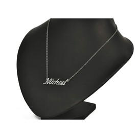 Aoloshow Michael Name Necklace Nameplate Pendant Silver Jewelry Gift for Women