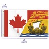 3×5 FT Canada New Brunswick Flag, Novel Large 100D Canadian