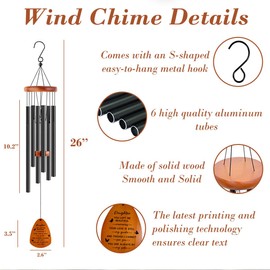 Memorial Wind Chimes Gifts for Loss of Daughter Sympathy Gifts for Loss of Daughter Memorial Gifts Condolence Bereavement Gifts for Loss of Daughter in Memory of Daughter