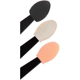Ymhapp Pack of 100 Black and White Eyeshadow Applicators Double Ended Sponge Tip Disposable Cosmetic Brushes Eye Makeup Tools