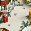 Artoid Mode Holly Flowers Eucalyptus Cat Christmas Table Runner, Winter,