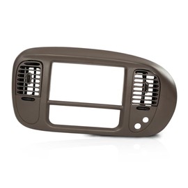 G-PLUS Center Dash Radio Bezel Compatible with Ford F150 Expedition 1997-2003 Brown Dashboard Cover