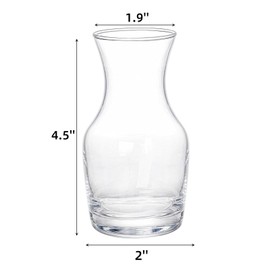 Acshio Set of 12 Wine Carafe Glass, 6 Oz Single Serving Mini Decanters for Individual Pours, Small Individual Carafes for Wine, Tasting, Champagne, Juice, Bars, Restaurants