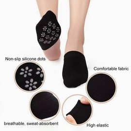 4 Pairs Toe Topper Socks No Show Liner Socks Toe Covers Half Seamless Non Slip Socks Invisible Socks Hidden Toe Covers Socks for Women