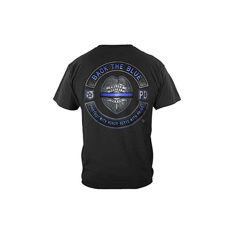 Blue Lives Matter Law Enforcement Tee - Police Gear -Black