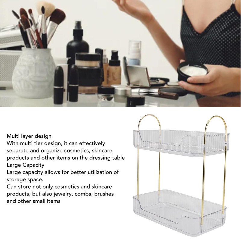 Double Layer Makeup Stand Modern Light Luxury 2 Tier Makeup