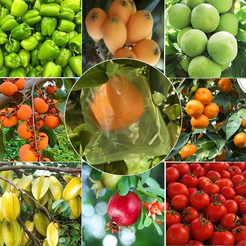 30 Pcs 5.9''×7.8'' Drawstring Fruit Netting Bags, Reusable Garden Netting