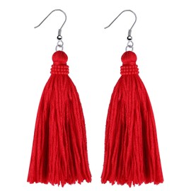 KELITCH Women Drop Dangle Earrings Tassel Earrings Thread Tassel Dangle Statement Summer Beach