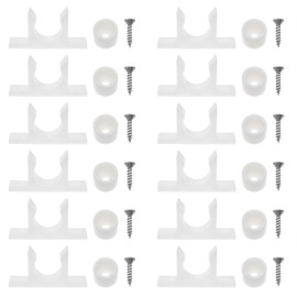 Xhziy False Drawer Front Clip Drawer Front Clip Cabinet Clip Cabinet Restrictor Clip with Screws for Cabinet Drawer Front Board Hardware Replacement 12pcs