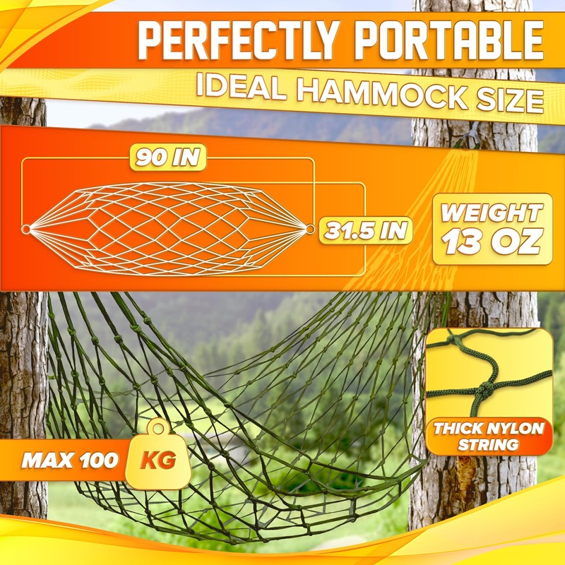 Mesh Hammock - Easy to Set Up Rope Hammocks for