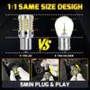 UPXSXT 2Pcs 1156 LED Bulb Amber, 7507 BAU15S Py21w Led