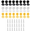 Number Plate Screws | 48pcs | 8x Black Caps |